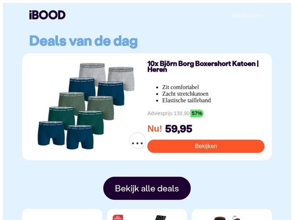 Nu: 10x Björn Borg Boxershort Katoen | Heren voor slechts 59,95 !