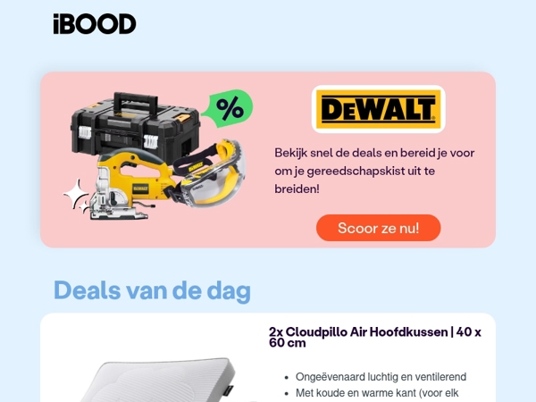 Nu: 2x Cloudpillo Air Hoofdkussen | 40 x 60 cm voor slechts 29,95 !