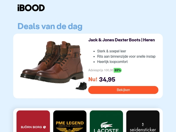 Nu: Jack & Jones Dexter Boots | Heren voor slechts 34,95 !