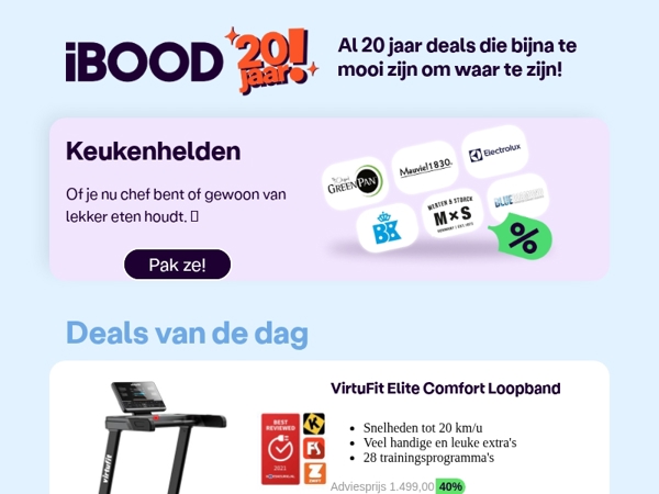 Nu: VirtuFit Elite Comfort Loopband voor slechts 899,95 !