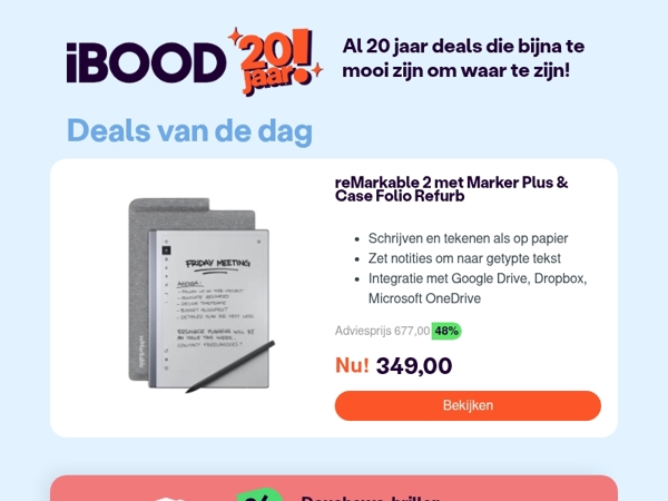Nu: reMarkable 2 met Marker Plus & Case Folio Refurb voor 349,00