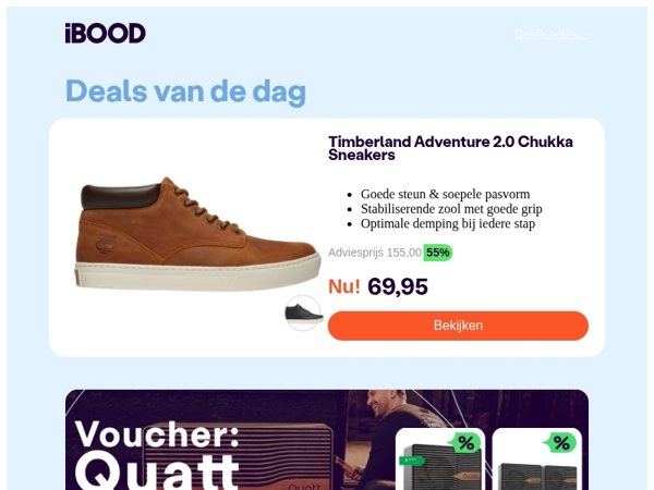 Nu: Timberland Adventure 2.0 Chukka Sneakers voor slechts 69,95 !