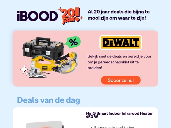 Nu: FlinQ Smart Indoor Infrarood Heater 450 W voor 59,95