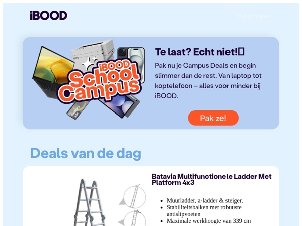 Nu: Batavia Multifunctionele Ladder Met Platform 4x3 voor slechts 79,95 !