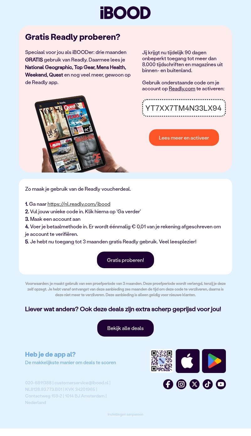 Hey iBOODer! Hier is je Readly-voucherdeal 🎁 Hey iBOODer! Hier is je Readly-voucherdeal 🎁