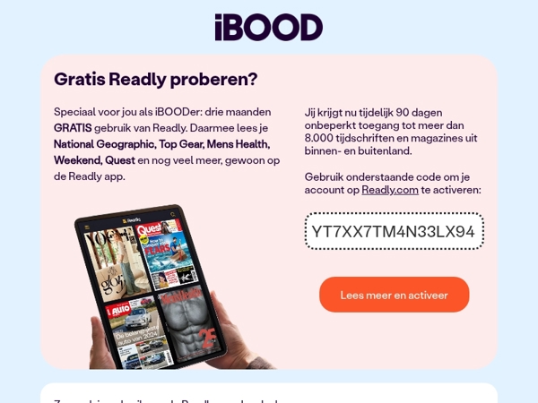 Hey iBOODer! Hier is je Readly-voucherdeal 🎁