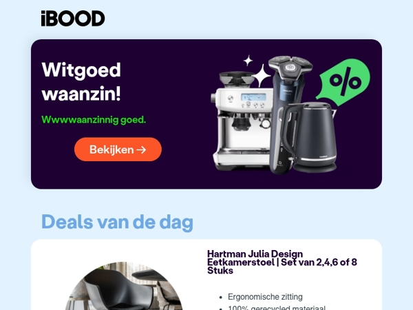 Nu: Hartman Julia Design Eetkamerstoel | Set van 2,4,6 of 8 Stuks voor slechts 99,95 !