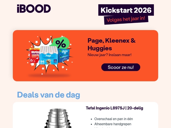 Kickstart: Tefal Ingenio L897SJ | 20-delig voor slechts 129,00 !