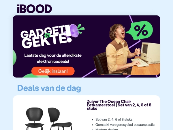 Nu: Zuiver The Ocean Chair Eetkamerstoel | Set van 2, 4, 6 of 8 stuks voor 99,95