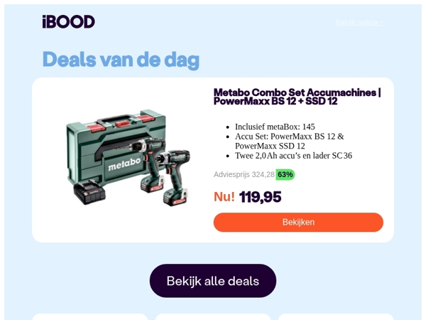 Nu: Metabo Combo Set Accumachines | PowerMaxx BS 12 + SSD 12 voor slechts 119,95 !