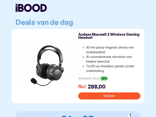 Nu: Audeze Maxwell 2 Wireless Gaming Headset voor slechts 288,00