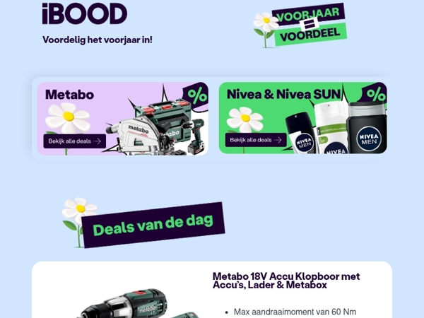 Nu: Metabo 18V Accu Klopboor met Accu’s, Lader & Metabox voor 119,95