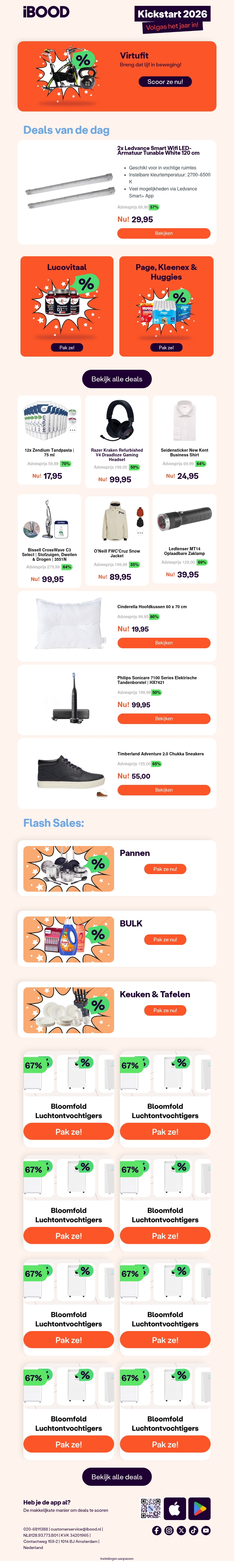 Nu: 2x Ledvance Smart Wifi LED-Armatuur Tunable White 120 cm voor 29,95 Nu: 2x Ledvance Smart Wifi LED-Armatuur Tunable White 120 cm voor 29,95