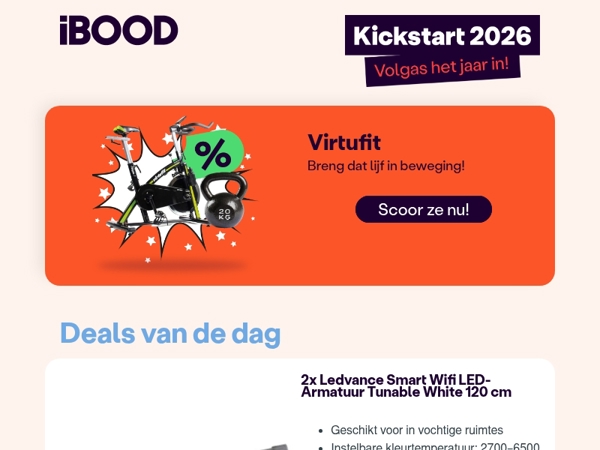 Nu: 2x Ledvance Smart Wifi LED-Armatuur Tunable White 120 cm voor 29,95