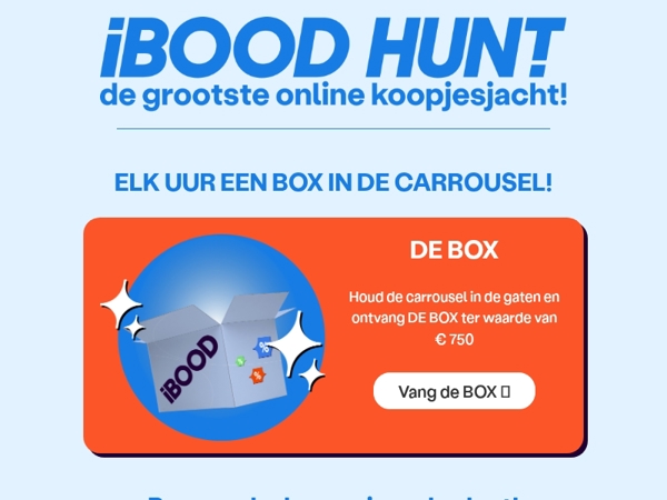 📦 Elk uur een BOX t.w.v. €750 in de carrousel!