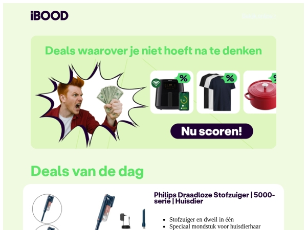 Vandaag: Philips Draadloze Stofzuiger | 5000-serie | Huisdier voor 179,95