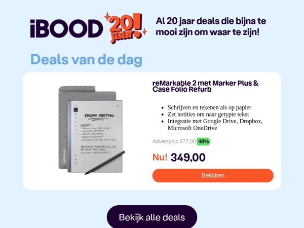 Nu: reMarkable 2 met Marker Plus & Case Folio Refurb voor slechts 349,00 !