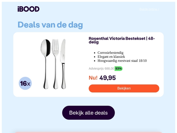 Nu: Rosenthal Victoria Bestekset | 48-delig voor 49,95