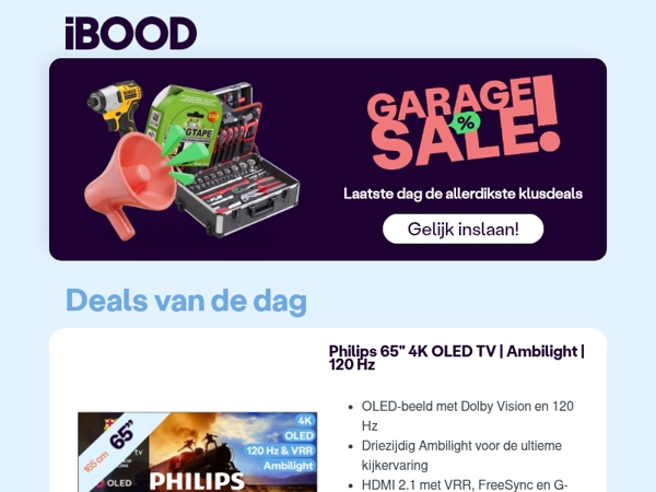 Nu: Philips 65" 4K OLED TV | Ambilight | 120 Hz voor 979,00