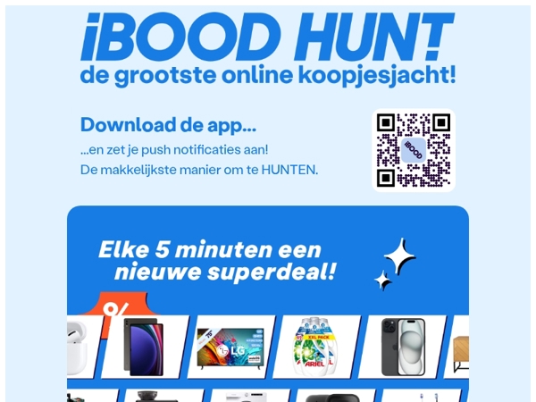 Download nog snel de app en mis niks!