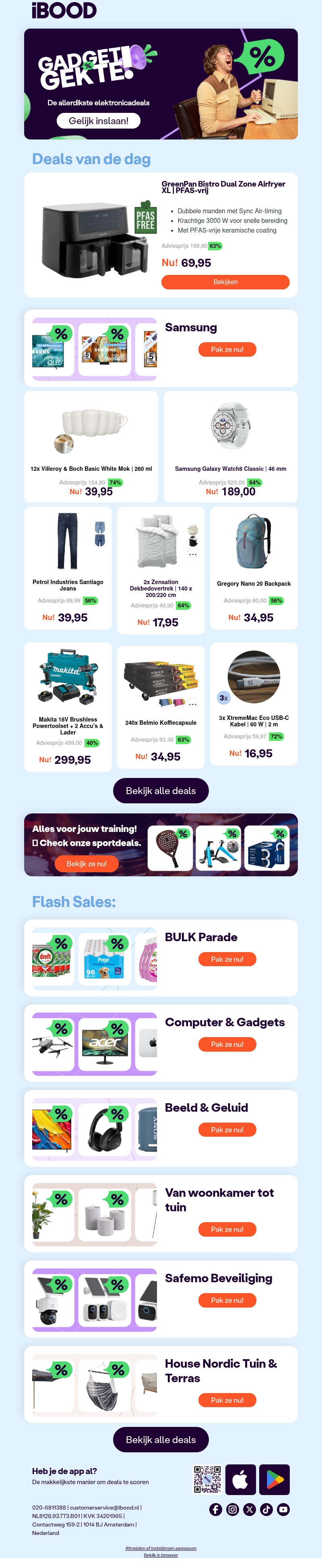 Nu: GreenPan Bistro Dual Zone Airfryer XL | PFAS-vrij voor 69,95 Nu: GreenPan Bistro Dual Zone Airfryer XL | PFAS-vrij voor 69,95