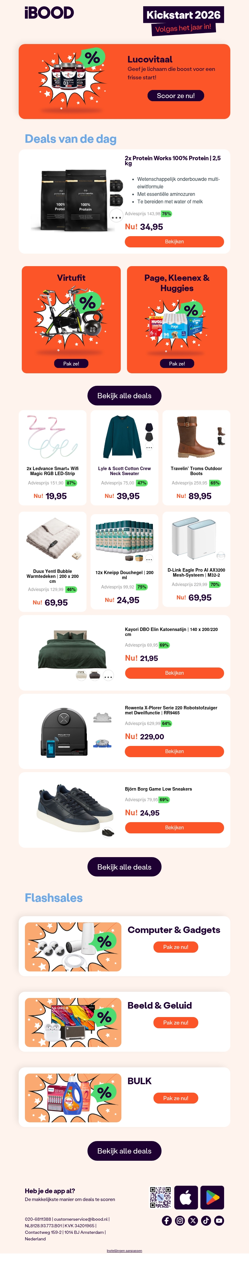 Nu: 2x Protein Works 100% Protein | 2,5 kg voor slechts 34,95 ! Nu: 2x Protein Works 100% Protein | 2,5 kg voor slechts 34,95 !