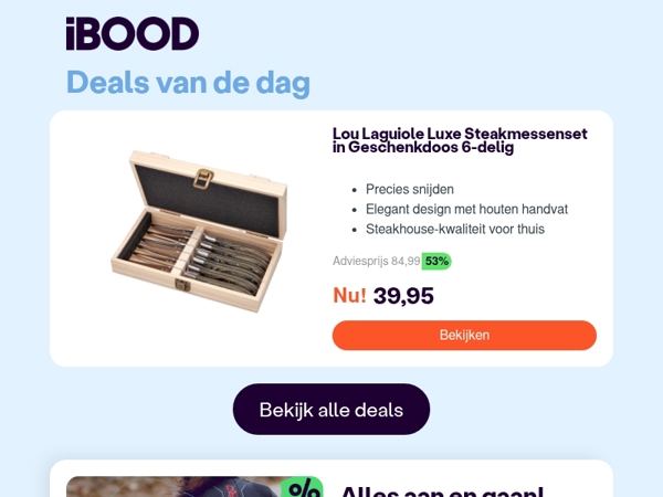 Nu: Lou Laguiole Luxe Steakmessenset in Geschenkdoos 6-delig voor slechts 39,95 !