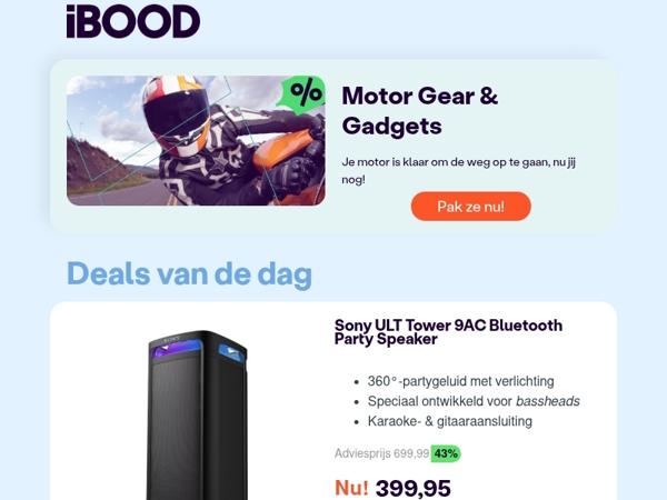 Nu: Sony ULT Tower 9AC Bluetooth Party Speaker voor 399,95