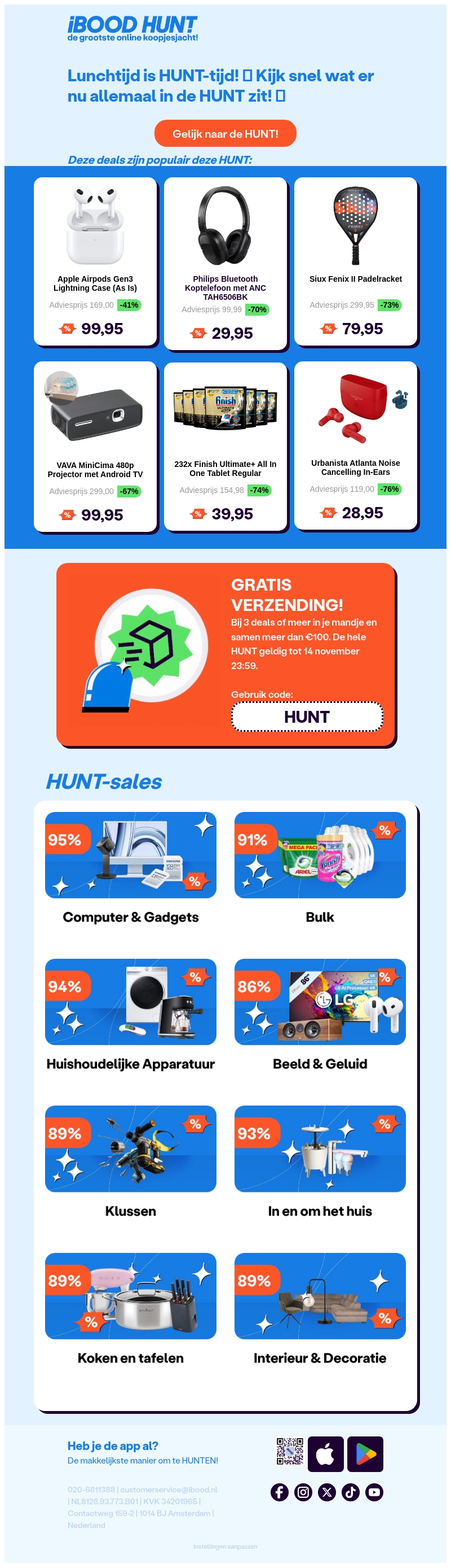 Lunchtijd is HUNT-tijd! 📲 Lunchtijd is HUNT-tijd! 📲