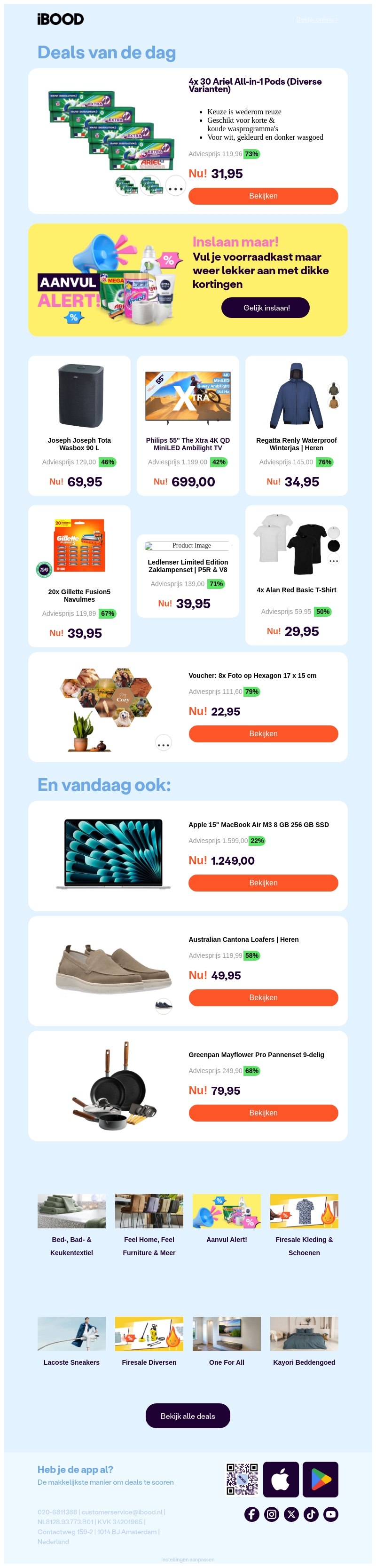 NU: 4x 30 Ariel All-in-1 Pods (Diverse Varianten) | 20x Gillette Fusion5 Navulmes | Ledlenser Limited Edition Zaklampenset | P5R & V8 | NU: 4x 30 Ariel All-in-1 Pods (Diverse Varianten) | 20x Gillette Fusion5 Navulmes | Ledlenser Limited Edition Zaklampenset | P5R & V8 |