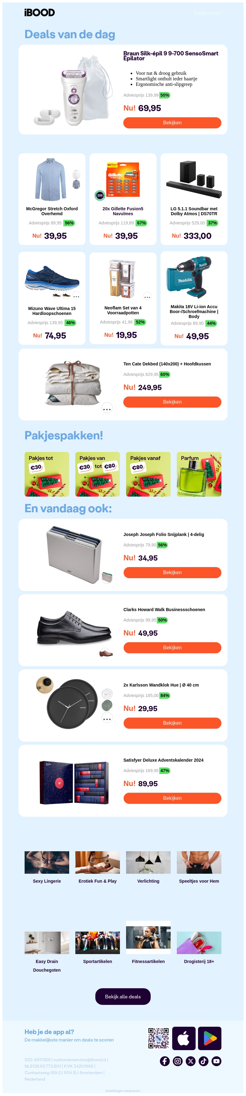 NU: Braun Silk-épil 9 9-700 SensoSmart Epilator | Mizuno Wave Ultima 15 Hardloopschoenen | Neoflam Set van 4 Voorraadpotten | NU: Braun Silk-épil 9 9-700 SensoSmart Epilator | Mizuno Wave Ultima 15 Hardloopschoenen | Neoflam Set van 4 Voorraadpotten |