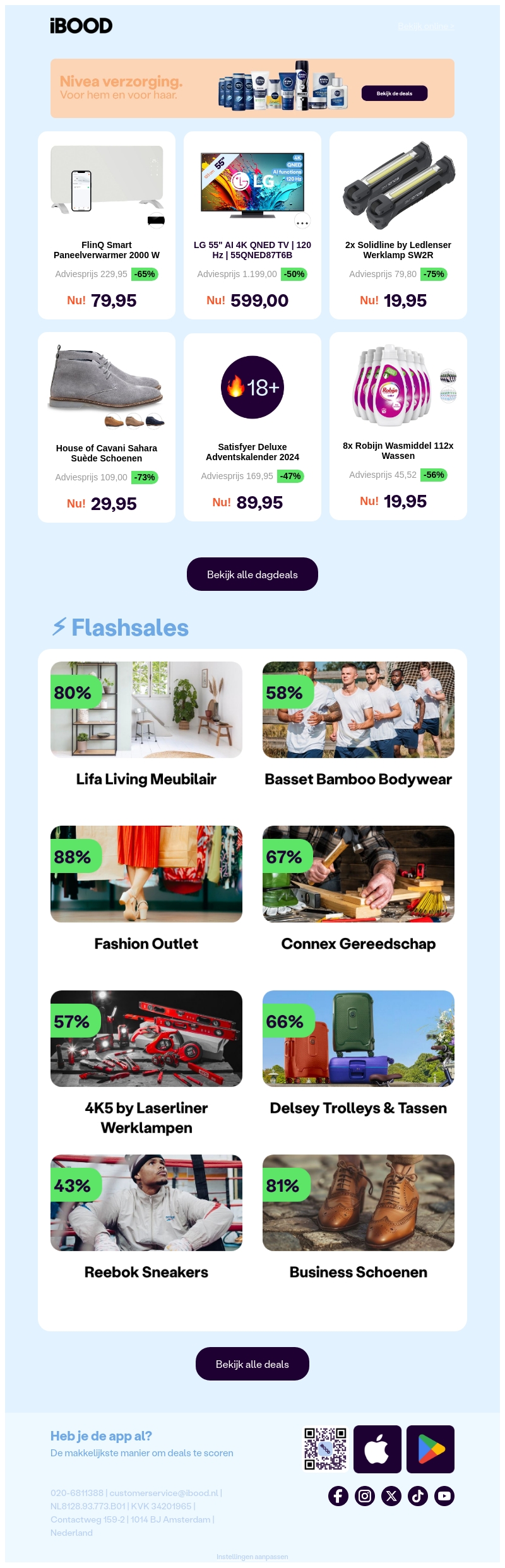 NU: FlinQ, LG, Solidline, Virtufit, Robijn NU: FlinQ, LG, Solidline, Virtufit, Robijn