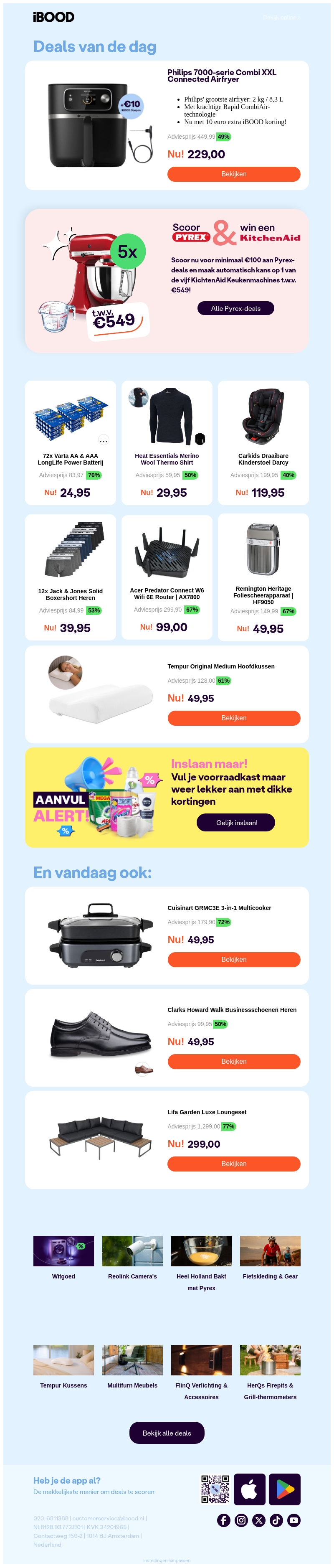 NU: Philips 7000-serie Combi XXL Connected Airfryer | 12x Jack & Jones Solid Boxershort Heren | Acer Predator Connect W6 Wifi 6E Router | AX7800 | NU: Philips 7000-serie Combi XXL Connected Airfryer | 12x Jack & Jones Solid Boxershort Heren | Acer Predator Connect W6 Wifi 6E Router | AX7800 |