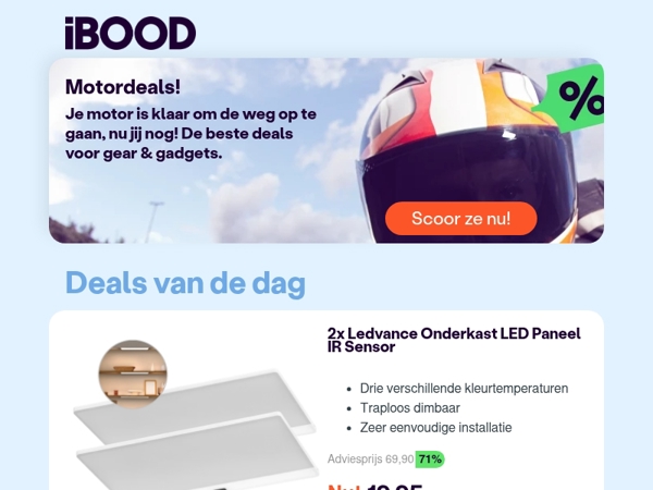 Nu: 2x Ledvance Onderkast LED Paneel IR Sensor voor 19,95