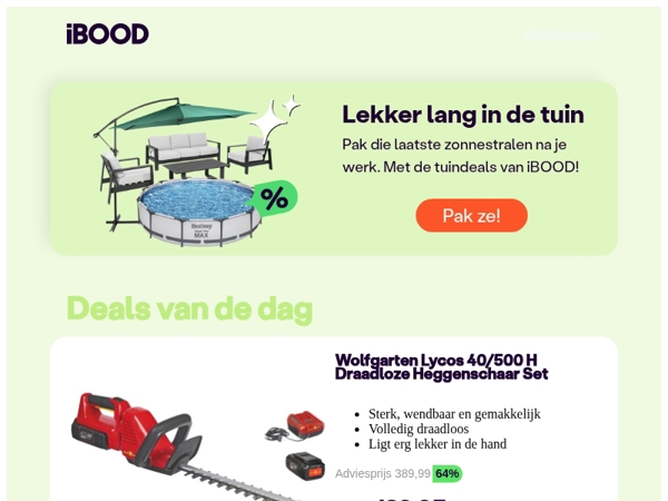 Nu: Wolfgarten Lycos 40/500 H Draadloze Heggenschaar Set voor slechts 139,95 !