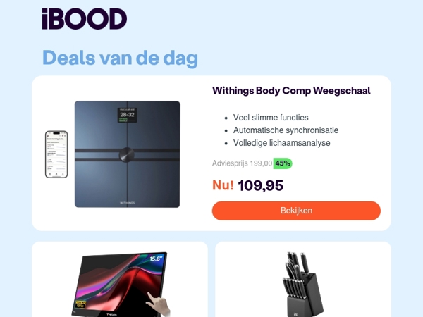 Nu: Withings Body Comp Weegschaal voor slechts 109,95 !