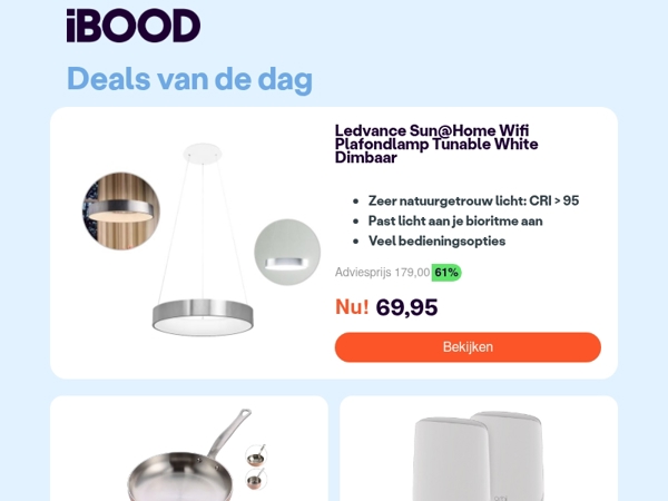 Nu: Ledvance Sun@Home Wifi Plafondlamp Tunable White Dimbaar voor slechts 69,95 !