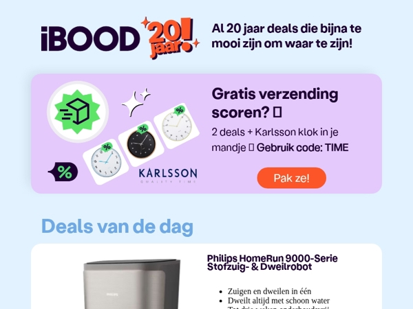 Nu: Philips HomeRun 9000-Serie Stofzuig- & Dweilrobot voor slechts 499,00 !