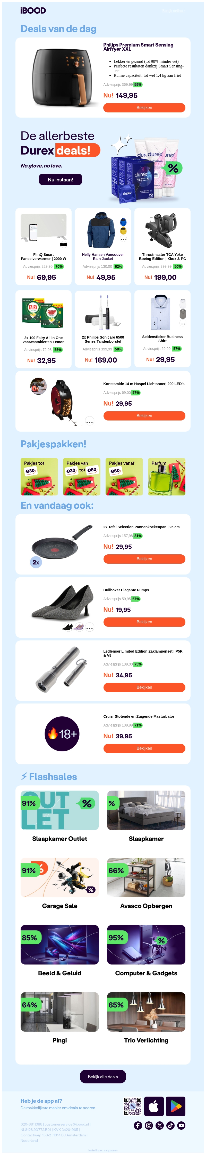 Vandaag: 149,95 Philips Premium Smart Sensing Airfryer XXL Vandaag: 149,95 Philips Premium Smart Sensing Airfryer XXL