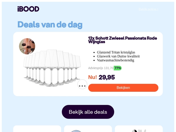 Nu: 12x Schott Zwiesel Passionata Rode Wijnglas  voor slechts 29,95 !