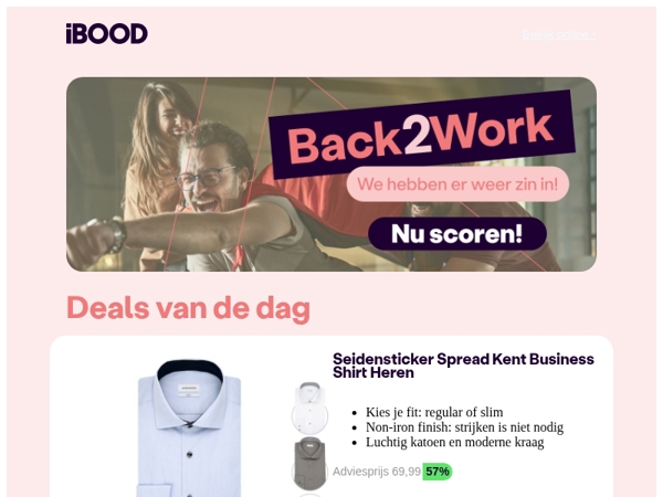 Vandaag: Seidensticker Spread Kent Business Shirt Heren voor 29,95