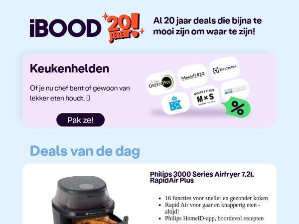 Nu: Philips 3000 Series Airfryer 7,2L RapidAir Plus voor slechts 79,95 !