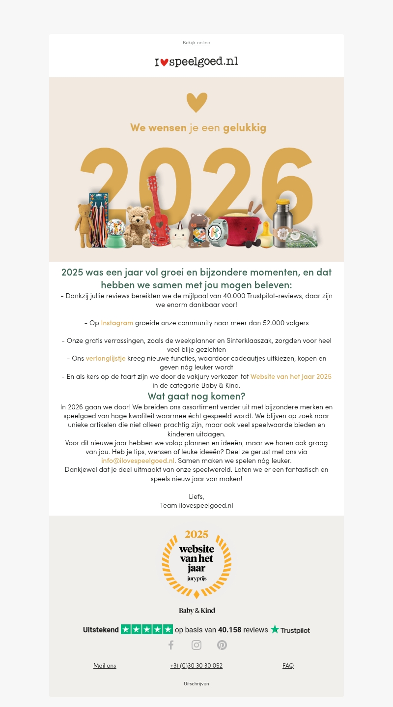 We wensen je een gelukkig 2026! We wensen je een gelukkig 2026!