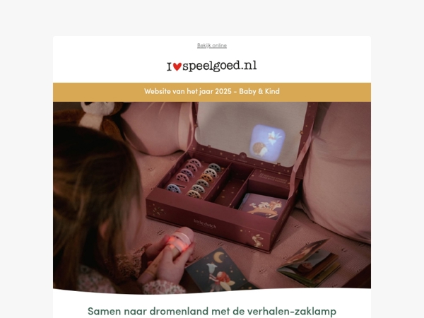 Samen naar dromenland met de verhalen-zaklamp