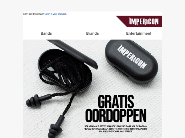 Gratis oordopjes bij je bestelling! 🎁