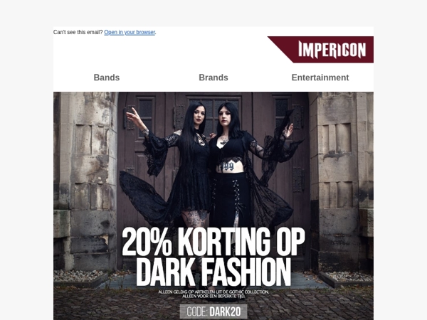 🖤 -20% Korting Op Dark Fashion