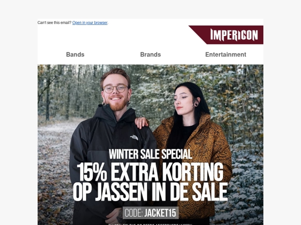 15% EXTRA op alle jassen in de Sale! ❄️🧥