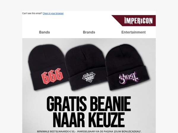 Gratis beanie bij je bestelling! 🎁