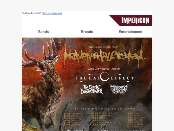 Heaven Shall Burn & Kanonenfieber op tour! 🦌💣