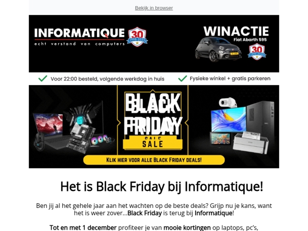 Het is Black Friday bij Informatique!🔥